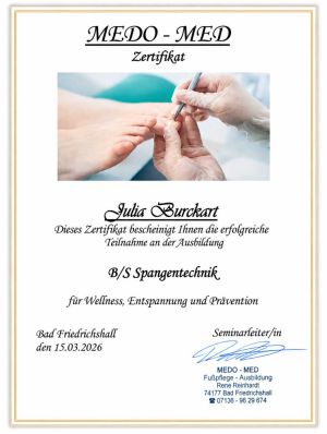 Zertifikat B/S Spangentechnik